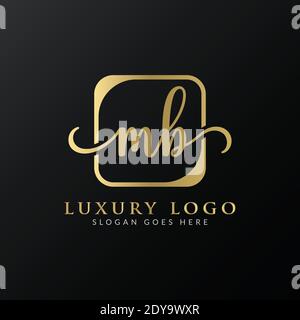 Initial MB letter Logo Design vector Template. Luxury Letter MB logo Design Stock Vector
