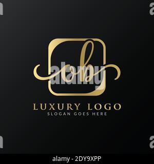 Initial Simple Letter OB Logo Design Vector Template. Abstract Luxury OB Letter Logo Design Stock Vector