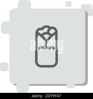 kebab vector icon modern simple vector illustration Stock Vector