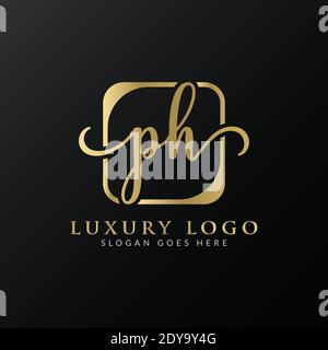 Initial PH Letter Logo Design Modern Typography Vector Template. Creative Luxury PH Logo Vector. Stock Vector