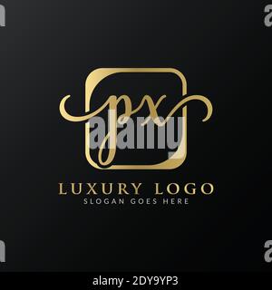 Initial PX Letter Logo Design Modern Typography Vector Template. Creative Luxury PX Logo Vector. Stock Vector