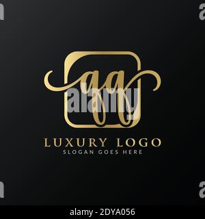 Initial Letter QQ Logo Design Vector Template. Modern Luxury QQ Letter Logo Design Stock Vector