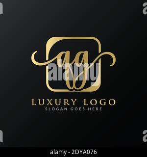 Initial Letter QG Logo Design Vector Template. Modern Luxury QG Letter Logo Design Stock Vector