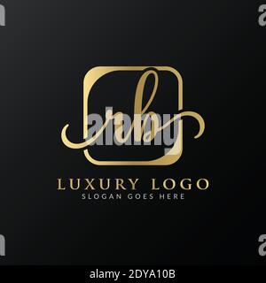 Initial rb letter Logo Design Modern Typography Vector Template. Creative Luxury letter rb logo design. Stock Vector