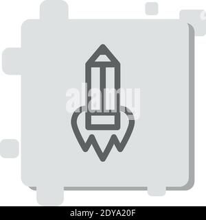 launching idea vector icon modern simple vector illustration Stock Vector