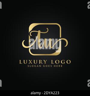 Initial TU letter Logo Design vector Template. Abstract Luxury Letter TU logo Design Stock Vector