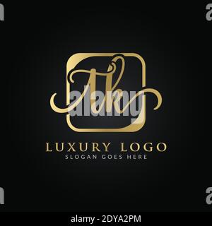 Initial TK letter Logo Design vector Template. Abstract Luxury Letter TK logo Design Stock Vector