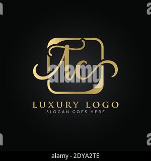 Initial TC letter Logo Design vector Template. Abstract Luxury Letter TC logo Design Stock Vector
