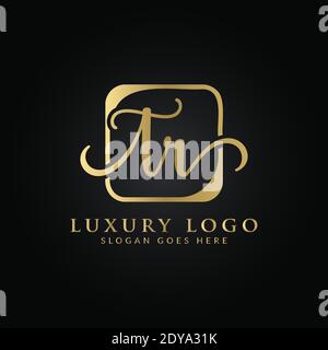 Initial TR letter Logo Design vector Template. Abstract Luxury Letter TR logo Design Stock Vector