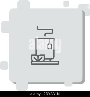 tea time vector icon modern simple vector illustration Stock Vector