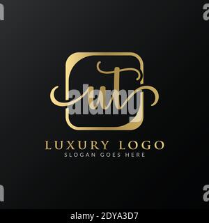 Initial UT letter Logo Design vector Template. Abstract Luxury Letter UT logo Design Stock Vector