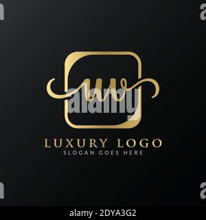 Initial UV letter Logo Design vector Template. Abstract Luxury Letter UV logo Design Stock Vector