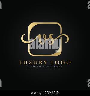Initial VS Letter Logo Modern Typography Vector Template. Creative Luxury Letter VS Logo Vector. Stock Vector