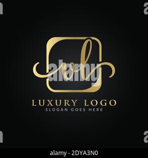 Initial VL Letter Logo Modern Typography Vector Template. Creative Luxury Letter VL Logo Vector. Stock Vector