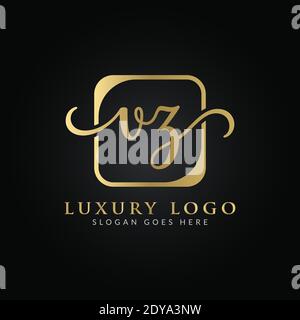 Initial VZ Letter Logo Modern Typography Vector Template. Creative Luxury Letter VZ Logo Vector. Stock Vector