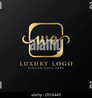 Creative letter WO Logo Design Vector Template. Initial Luxury Letter WO Logo Design Stock Vector