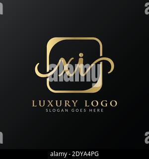 Creative letter XI Logo Design Vector Template. Initial Luxury Letter XI Logo Design Stock Vector