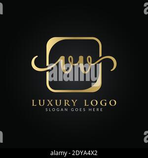 Initial VV Letter Logo Modern Typography Vector Template. Creative Luxury Letter VV Logo Vector. Stock Vector