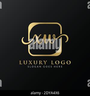 Creative letter XW Logo Design Vector Template. Initial Luxury Letter XW Logo Design Stock Vector