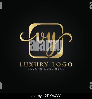 Initial VY Letter Logo Modern Typography Vector Template. Creative Luxury Letter VY Logo Vector. Stock Vector