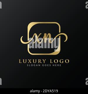 Creative letter XN Logo Design Vector Template. Initial Luxury Letter XN Logo Design Stock Vector