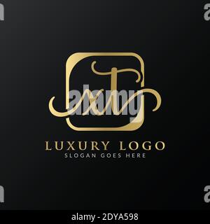 Creative letter XT Logo Design Vector Template. Initial Luxury Letter XT Logo Design Stock Vector