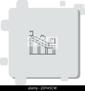 conveyor vector icon modern simple vector illustration Stock Vector