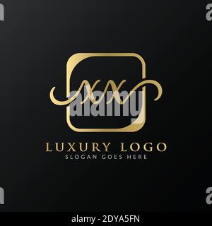 Creative letter XX Logo Design Vector Template. Initial Luxury Letter XX Logo Design Stock Vector