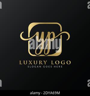 YP Logo Design Vector Template. Initial Luxury Letter YP Vector Illustration Stock Vector