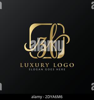 ZF Logo Design Vector Template. Initial Luxury Letter ZF Vector Illustration Stock Vector