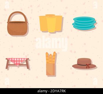 picnic basket icon over white background, vector illustration Stock ...