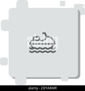 jet ski vector icon modern simple vector illustration Stock Vector