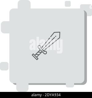 sword vector icon modern simple vector illustration Stock Vector