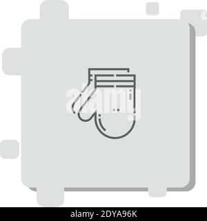mitten vector icon modern simple vector illustration Stock Vector
