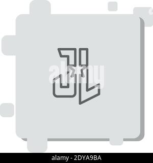 justice league vector icon modern simple vector illustration Stock Vector