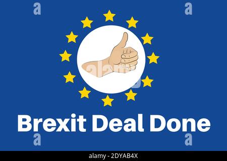 Brexit Deal Done Vector Illustration Stock Vector