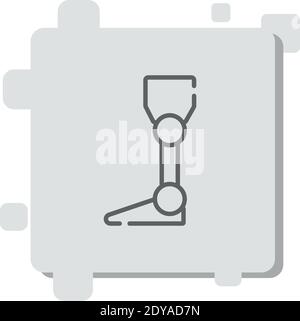 prosthesis vector icon modern simple vector illustration Stock Vector