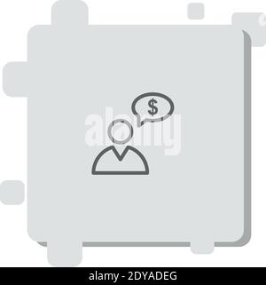 stick man vector icon modern simple vector illustration Stock Vector