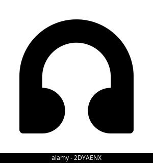 Headphone icon vector, music symbol illustration, suitable for user interface element. isolated on white background. Stock Vector