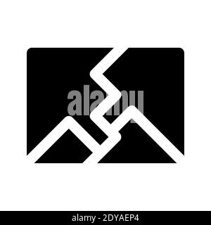 corrupted files icon vector. broken image symbol. isolated on white background, perfect for any purposes. Stock Vector