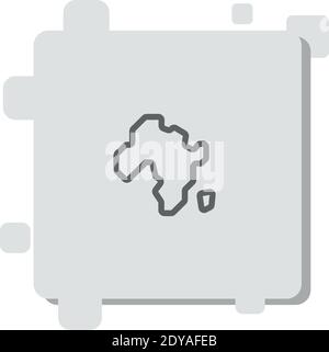 africa vector icon modern simple vector illustration Stock Vector