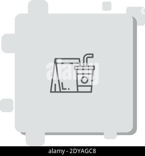 take away vector icon modern simple vector illustration Stock Vector