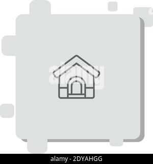 dog kennel vector icon modern simple vector illustration Stock Vector