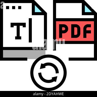 printing pdf file line icon vector illustration Stock Vector Image ...