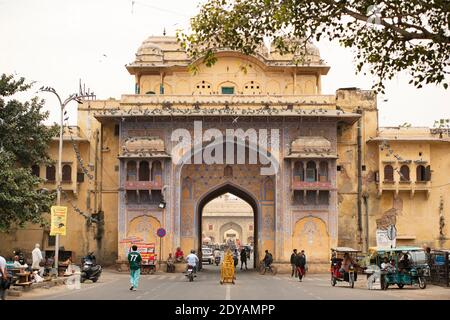 City life through the streets of Jaipur during the Covid-19 outbreak. Jaipur, Rajasthan, India. Stock Photo