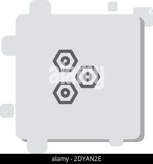 nuts vector icon modern simple vector illustration Stock Vector