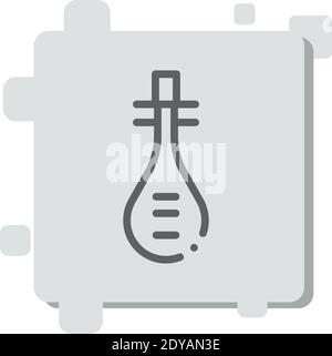 lute vector icon modern simple vector illustration Stock Vector