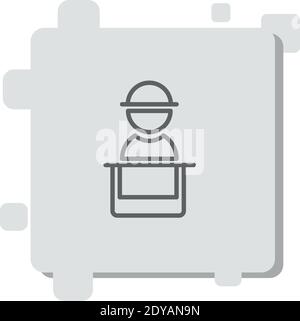 constructor outline vector icon modern simple vector illustration Stock Vector