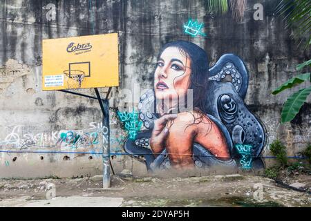 Street art inn Cebu, Philippines Stock Photo