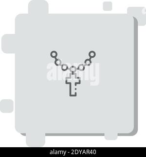 rosary vector icon modern simple vector illustration Stock Vector